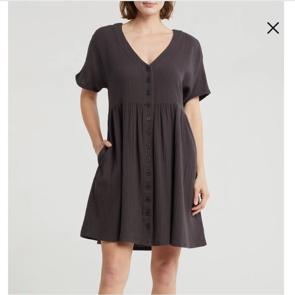 Lightspun Button Front Minidress